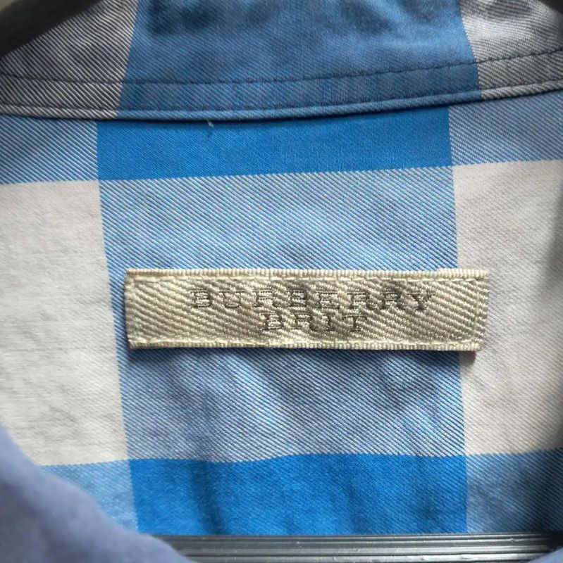 Burberry Burberry Long Sleeve Cotton Shirt in Blue Plaid Size US L / EU 52-54 / 3 - 3 Thumbnail
