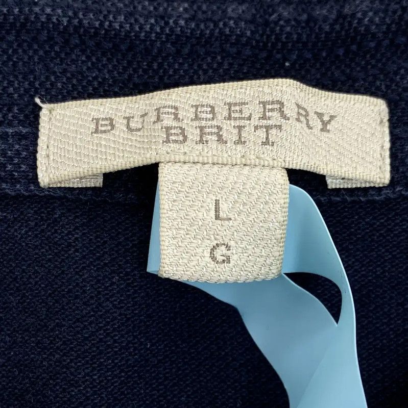 Burberry Burberry Men's Navy Cotton Polo T-Shirt Size US L / EU 52-54 / 3 - 5 Thumbnail