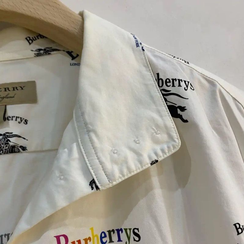 Burberry Burberry White Cotton Blend Long Sleeve Shirt Size US S / EU 44-46 / 1 - 4 Thumbnail