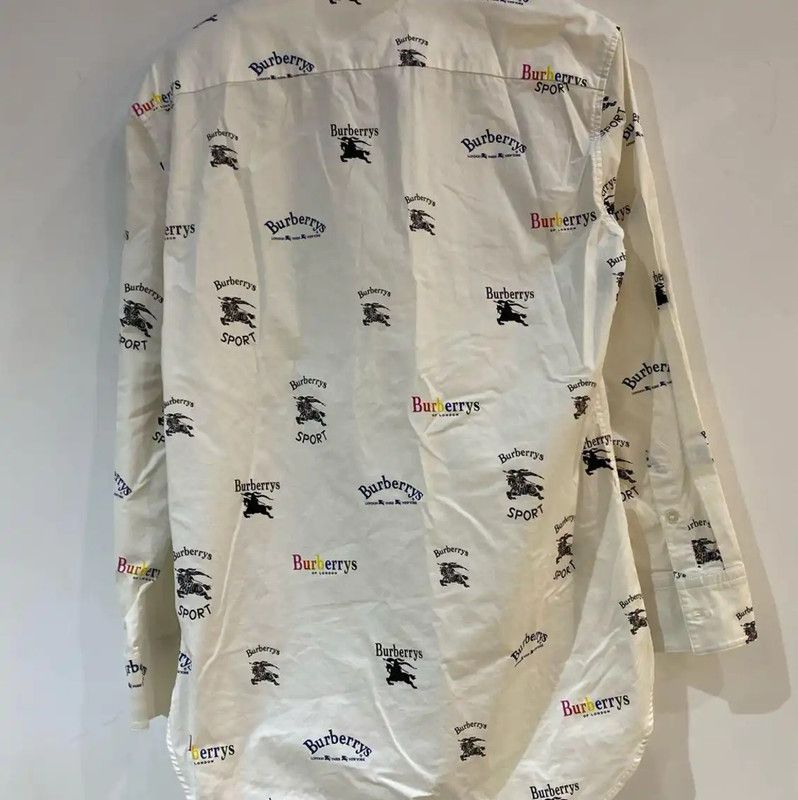 Burberry Burberry White Cotton Blend Long Sleeve Shirt Size US S / EU 44-46 / 1 - 2 Thumbnail
