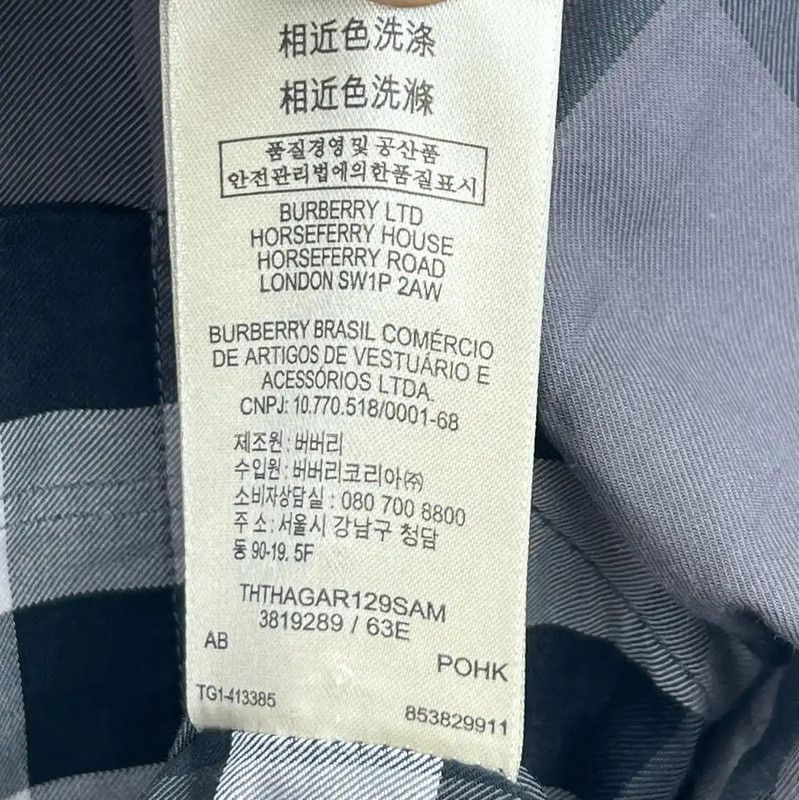 Burberry Burberry Gray Cotton Men's Shirt Size S Size US S / EU 44-46 / 1 - 5 Thumbnail