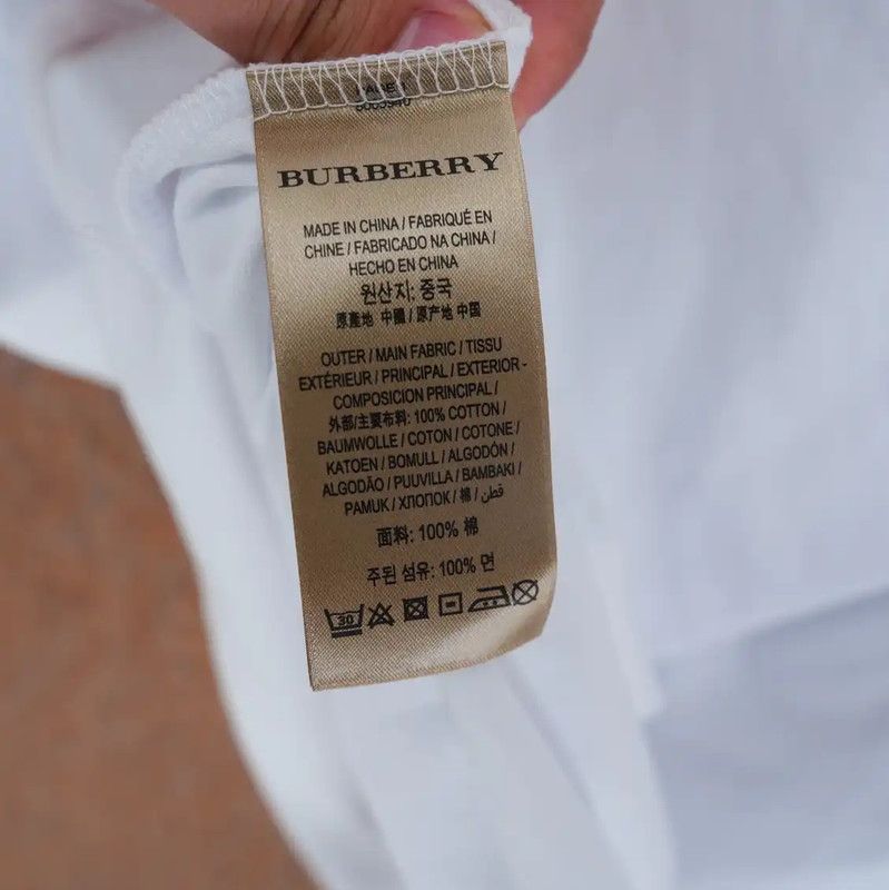 Burberry Burberry White Embroidered Logo Short Sleeve T-Shirt Size US L / EU 52-54 / 3 - 5 Thumbnail