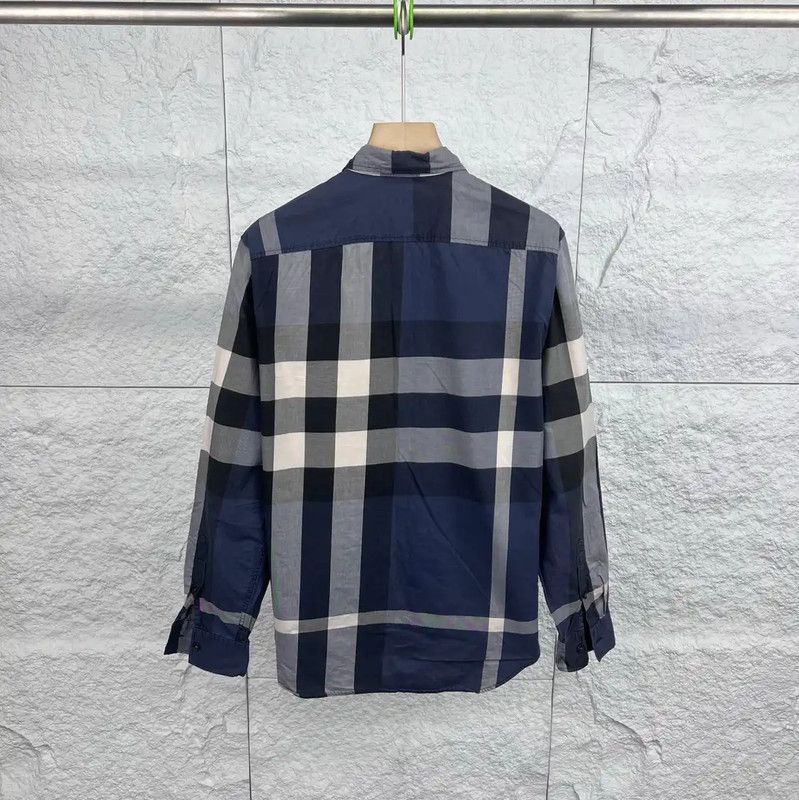Burberry Burberry Blue Cotton Long Sleeve Shirt Size US S / EU 44-46 / 1 - 2 Thumbnail