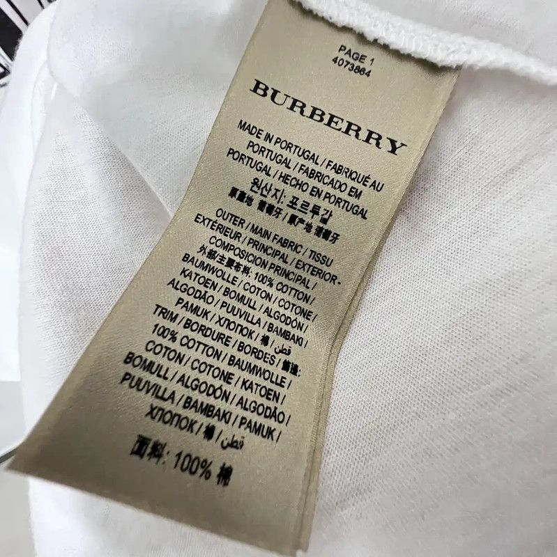 Burberry Burberry White Cotton Short Sleeve T-Shirt Size US L / EU 52-54 / 3 - 4 Thumbnail