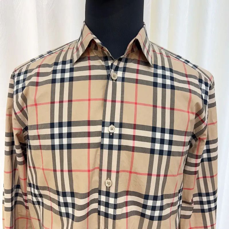 Burberry Burberry Khaki Cotton Men's Shirt Size US L / EU 52-54 / 3 - 4 Thumbnail