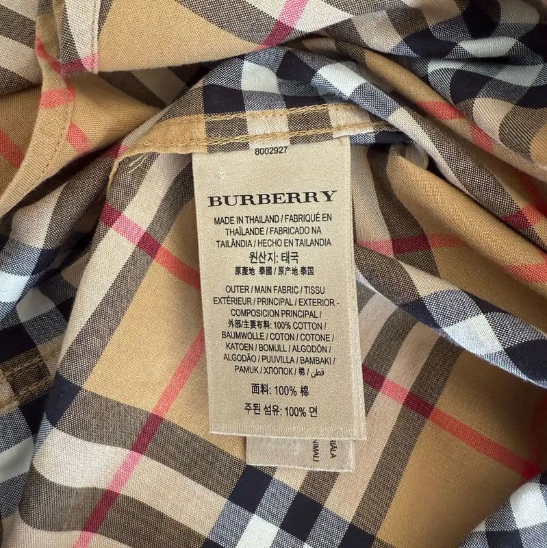 Burberry Burberry Khaki Plaid Short Sleeve Shirt Size US L / EU 52-54 / 3 - 6 Thumbnail