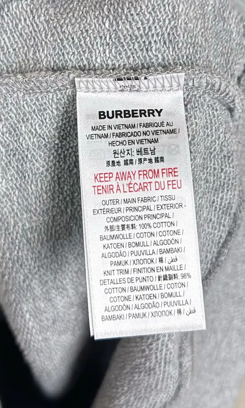 Burberry Burberry Men's Light Gray Cotton Sweatshirt Size US XS / EU 42 / 0 - 5 Thumbnail
