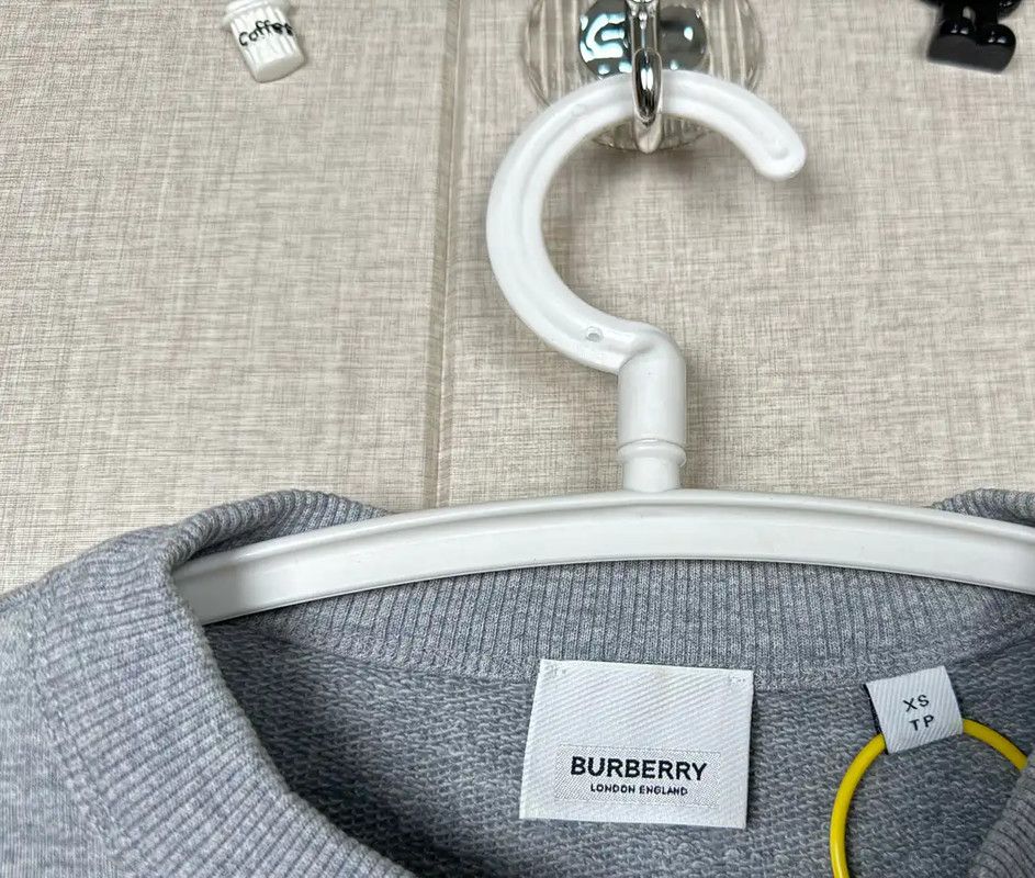 Burberry Burberry Men's Light Gray Cotton Sweatshirt Size US XS / EU 42 / 0 - 4 Thumbnail
