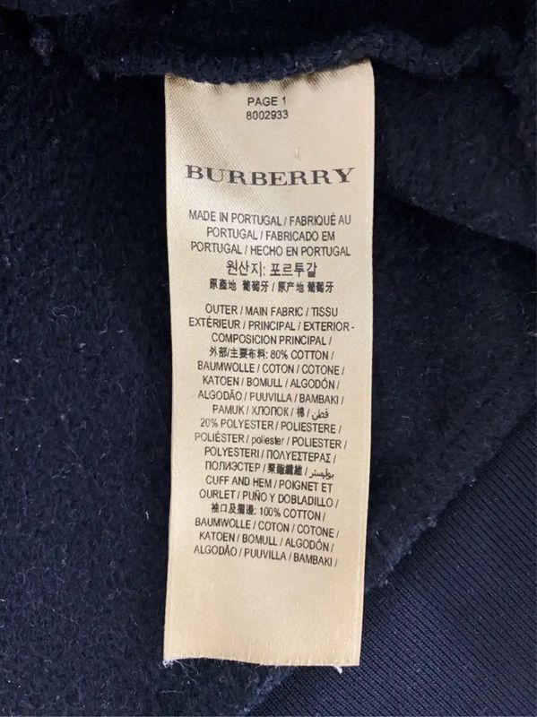 Burberry Burberry Black Cotton Men's Hoodie Size US M / EU 48-50 / 2 - 7 Thumbnail