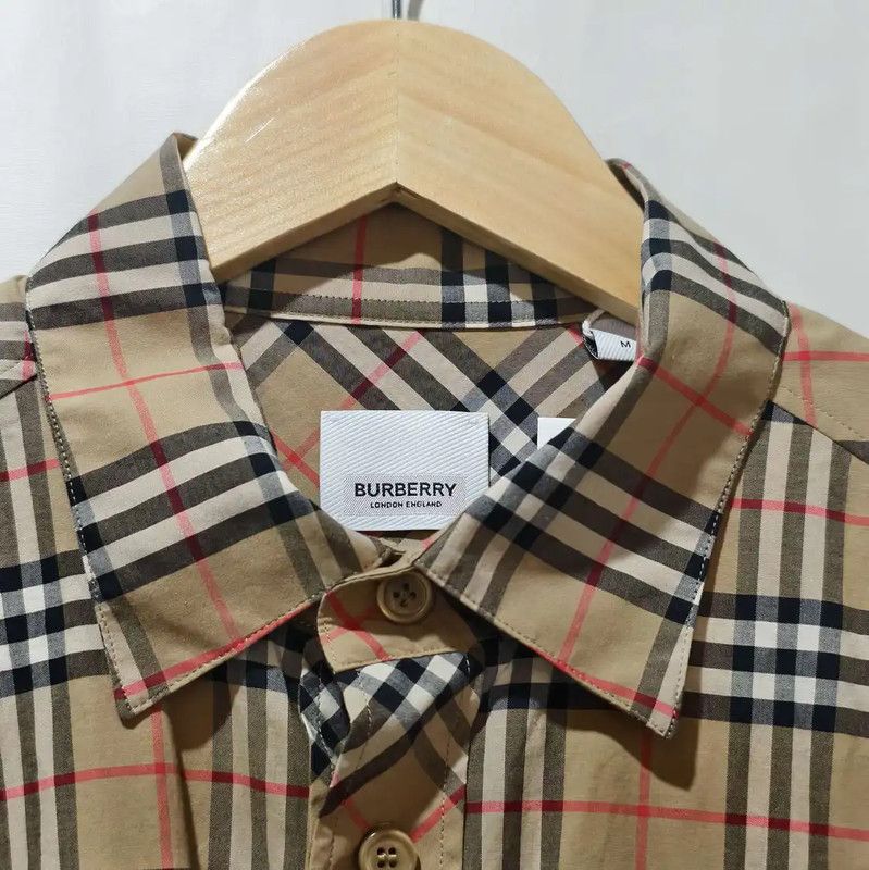 Burberry Burberry Long Sleeve Cotton Check Shirt Size US M / EU 48-50 / 2 - 3 Thumbnail