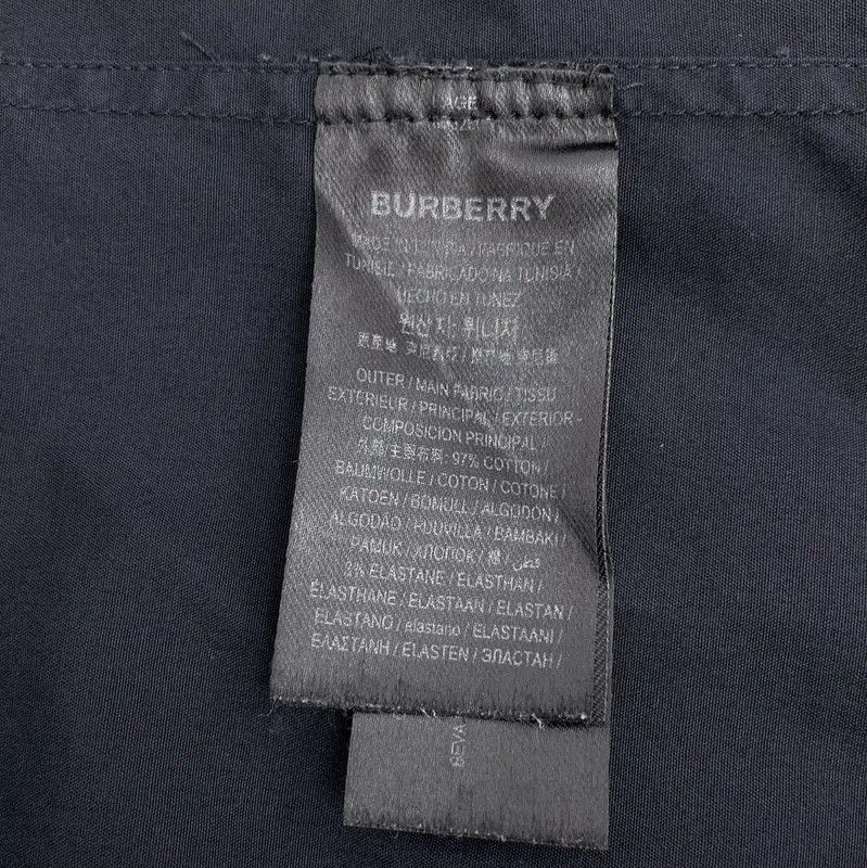 Burberry Burberry Black Cotton Long Sleeve Shirt Size US S / EU 44-46 / 1 - 7 Thumbnail