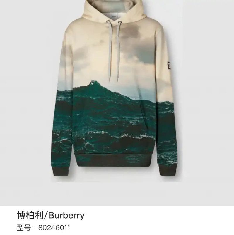 Burberry Burberry Men's Cotton Hoodie with Scenic Print Size US M / EU 48-50 / 2 - 6 Thumbnail