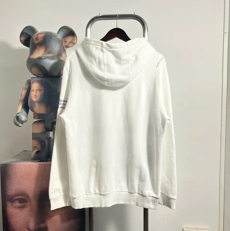 Burberry Burberry White Cotton Men's Hoodie Size US L / EU 52-54 / 3 - 2 Thumbnail
