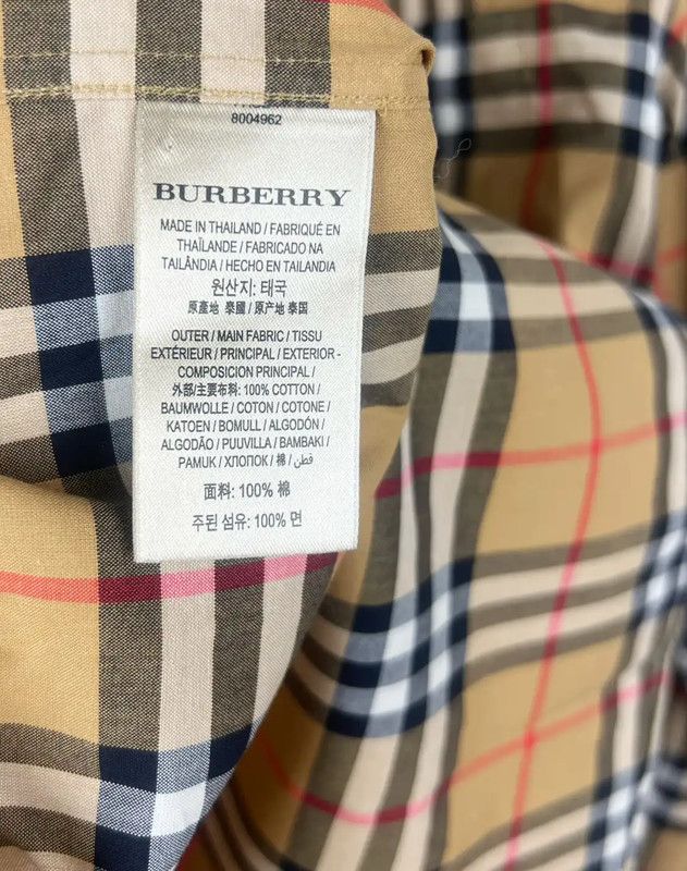 Burberry Burberry Yellow Cotton Long Sleeve Shirt Size US S / EU 44-46 / 1 - 5 Thumbnail