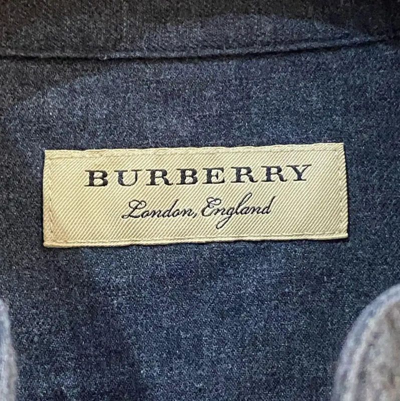 Burberry Burberry Gray Cotton Blend Men's Shirt Size US S / EU 44-46 / 1 - 6 Thumbnail