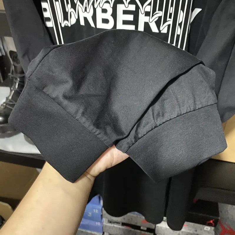 Burberry Burberry Black Cotton Long Sleeve Sweatshirt Size US XXL / EU 58 / 5 - 5 Thumbnail