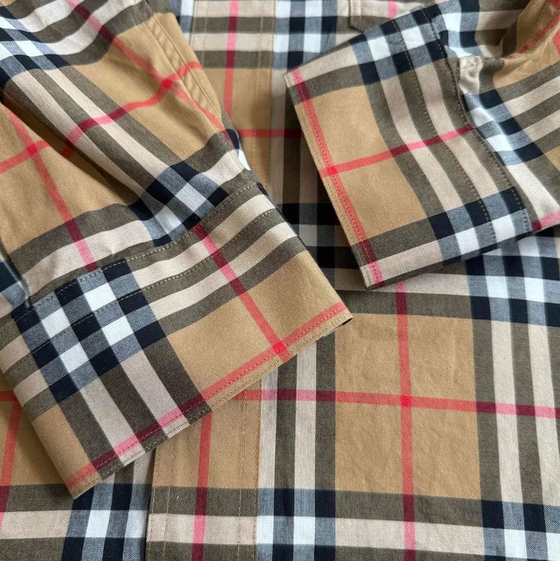 Burberry Burberry Men's Long Sleeve Cotton Check Shirt Size US M / EU 48-50 / 2 - 6 Thumbnail