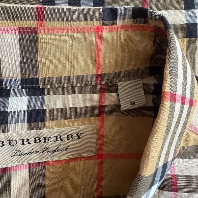 Burberry Burberry Men's Long Sleeve Cotton Check Shirt Size US M / EU 48-50 / 2 - 5 Thumbnail