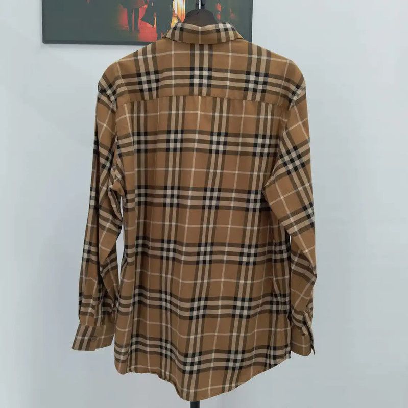 Burberry Burberry Khaki Long Sleeve Shirt for Men Size US L / EU 52-54 / 3 - 2 Thumbnail