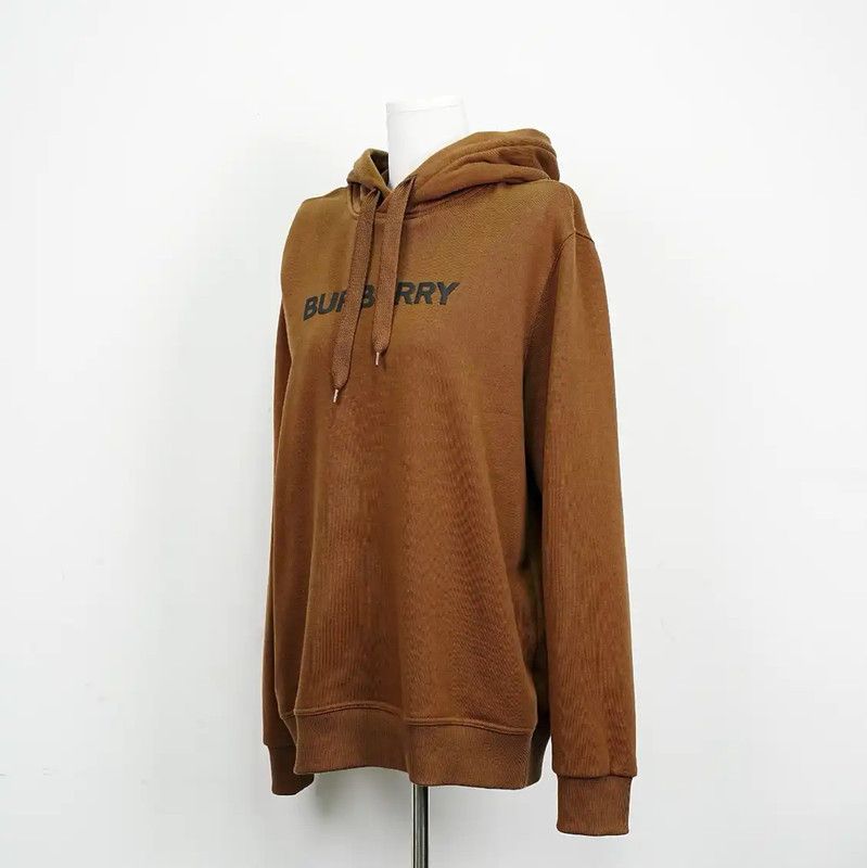 Burberry Burberry Brown Cotton Logo Hoodie for Men Size US M / EU 48-50 / 2 - 2 Thumbnail