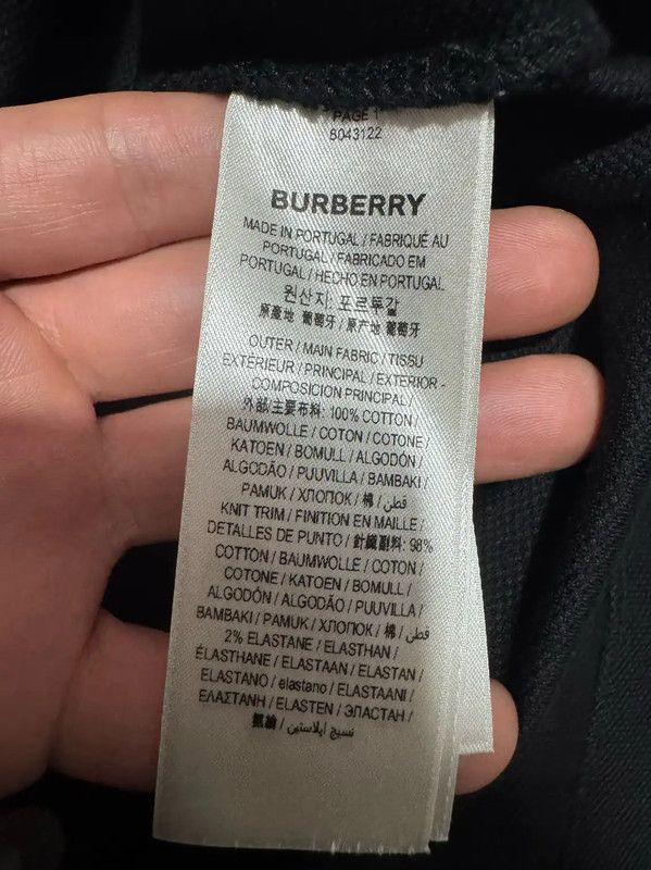 Burberry Burberry Black Cotton Embroidered Logo Polo Size US S / EU 44-46 / 1 - 5 Thumbnail