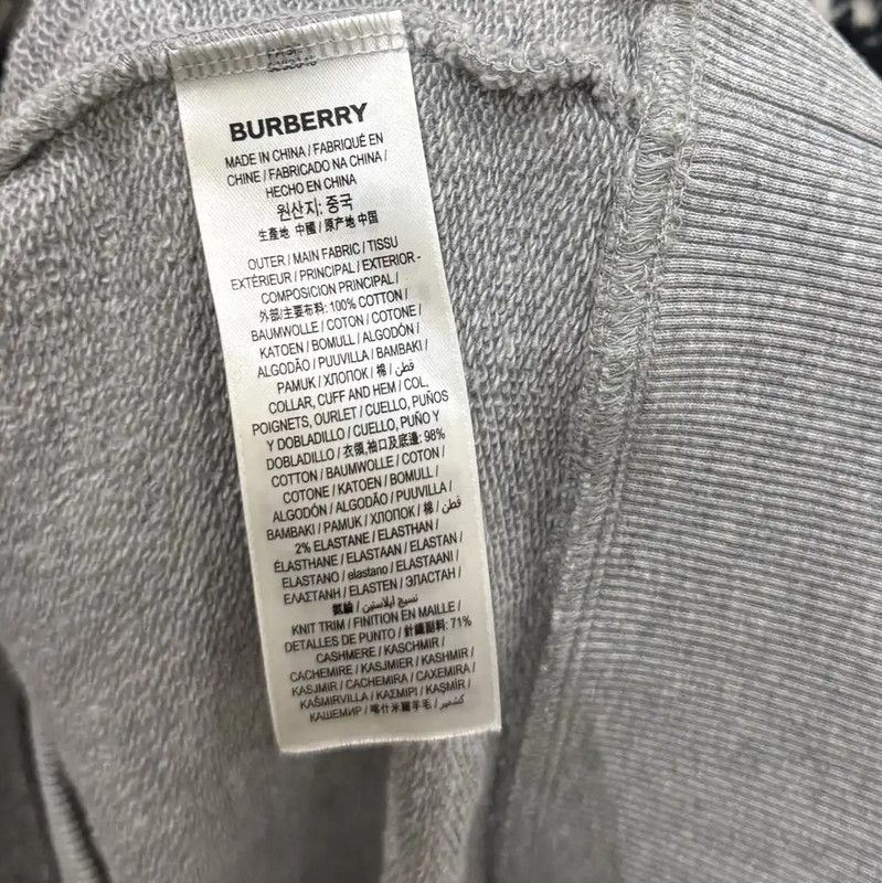Burberry Burberry Gray Cotton Knit Sweater for Men Size US M / EU 48-50 / 2 - 7 Thumbnail