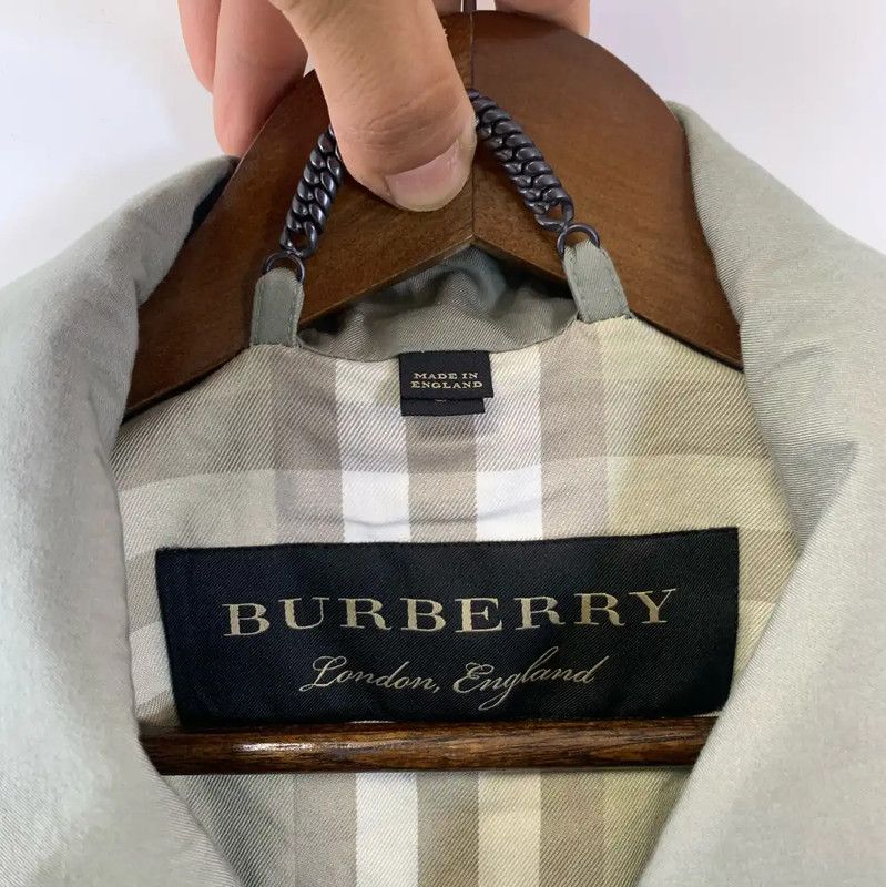 Burberry Burberry Men's Green Trench Coat Size US L / EU 52-54 / 3 - 3 Thumbnail