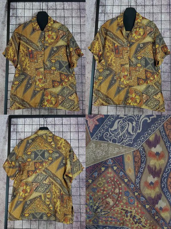Burberry Burberry Brown Floral Print Short Sleeve Shirt Size US M / EU 48-50 / 2 - 2 Thumbnail