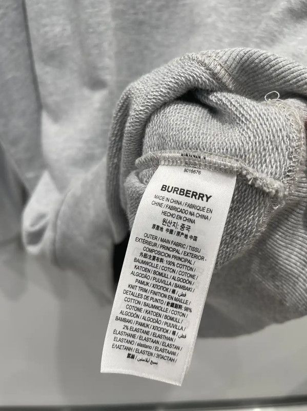 Burberry Burberry Gray Cotton Logo Long Sleeve Sweatshirt Size US XL / EU 56 / 4 - 5 Thumbnail
