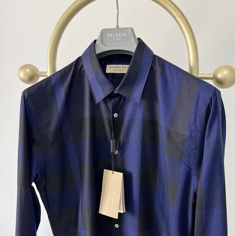 Burberry Burberry Men's Cotton Long Sleeve Shirt Size US M / EU 48-50 / 2 - 3 Thumbnail