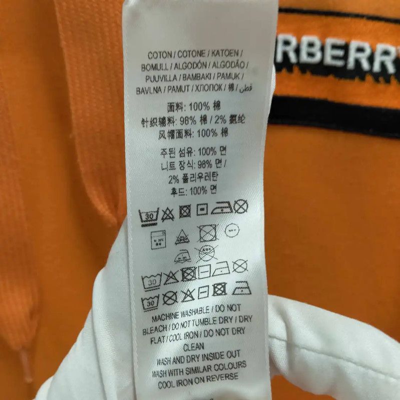 Burberry Burberry Orange Cotton Long Sleeve Hoodie Size US L / EU 52-54 / 3 - 7 Thumbnail