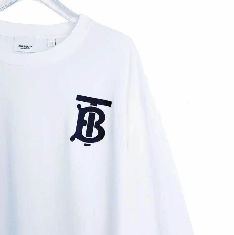 Burberry Burberry White Cotton Long Sleeve Tshirt Size US XL / EU 56 / 4 - 4 Thumbnail