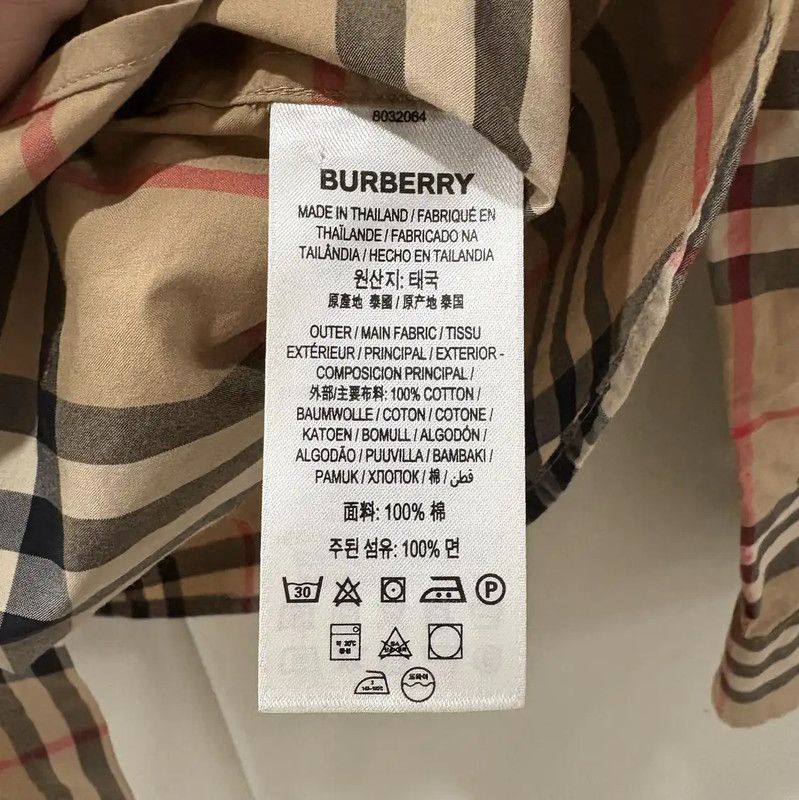 Burberry Burberry Long Sleeve Khaki Cotton Embroidered Shirt Size US M / EU 48-50 / 2 - 7 Thumbnail