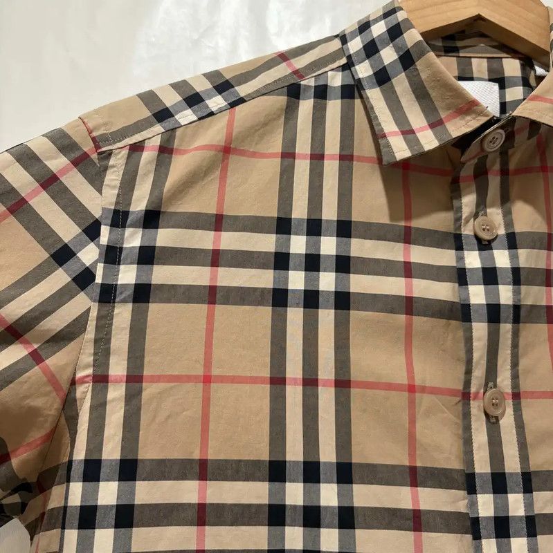 Burberry Burberry Long Sleeve Khaki Cotton Embroidered Shirt Size US M / EU 48-50 / 2 - 5 Thumbnail