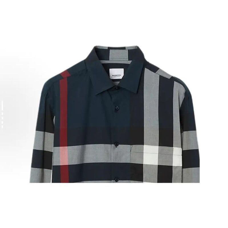 Burberry Burberry Men's Cotton Checkered Long Sleeve Shirt Size US S / EU 44-46 / 1 - 3 Thumbnail