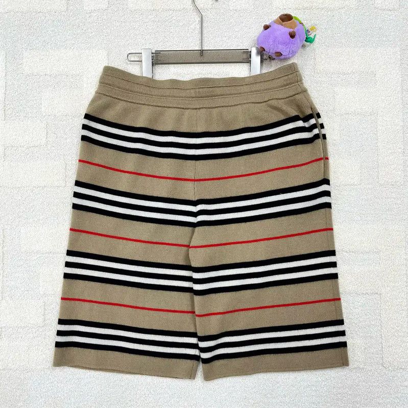 Burberry Burberry Khaki Striped Men's Shorts Size US 34 / EU 50 - 2 Thumbnail