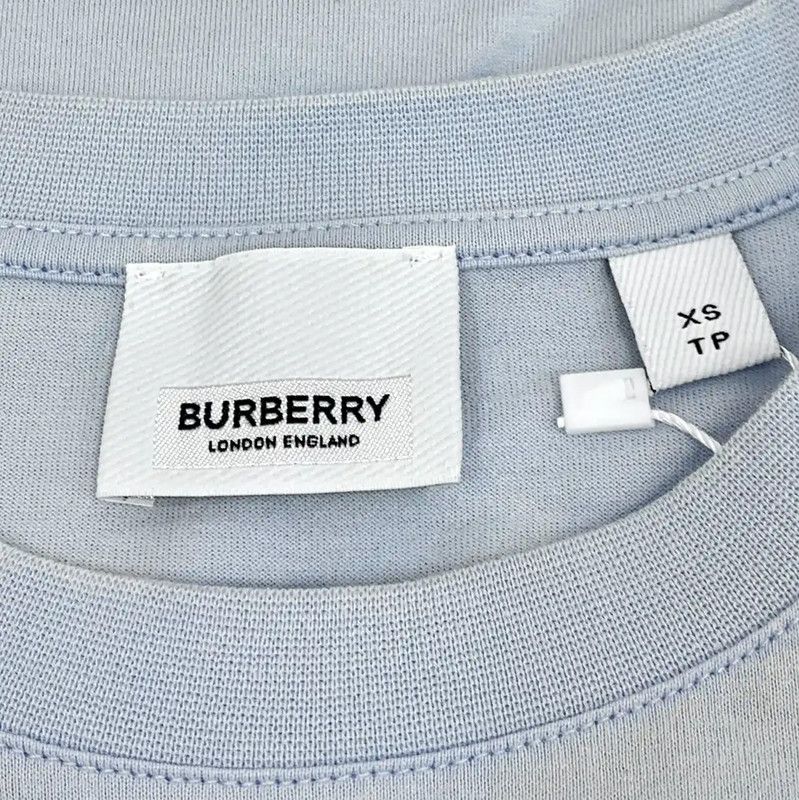 Burberry Burberry Men's Light Blue Cotton T-Shirt Size US XS / EU 42 / 0 - 5 Thumbnail