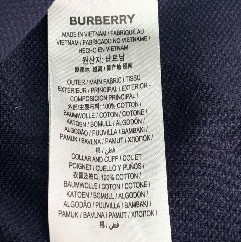 Burberry Burberry Navy Cotton Men's Polo Shirt Size US S / EU 44-46 / 1 - 6 Thumbnail