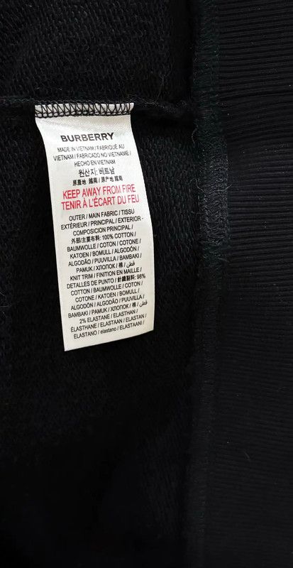 Burberry Burberry Black Cotton Men’s Hoodie Size US M / EU 48-50 / 2 - 5 Thumbnail