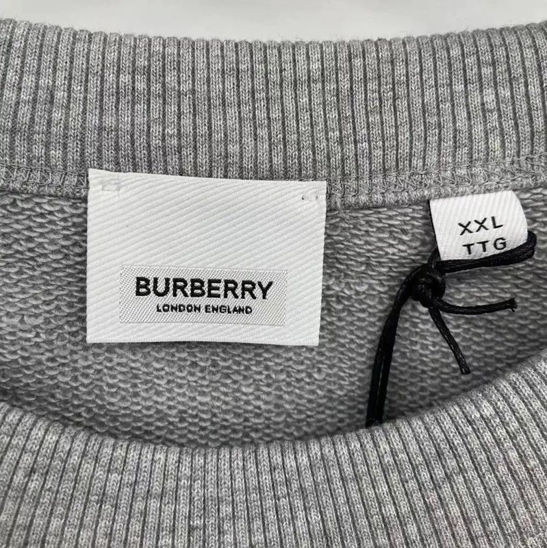 Burberry Burberry Gray Cotton Long Sleeve Sweatshirt Size US XXL / EU 58 / 5 - 3 Thumbnail