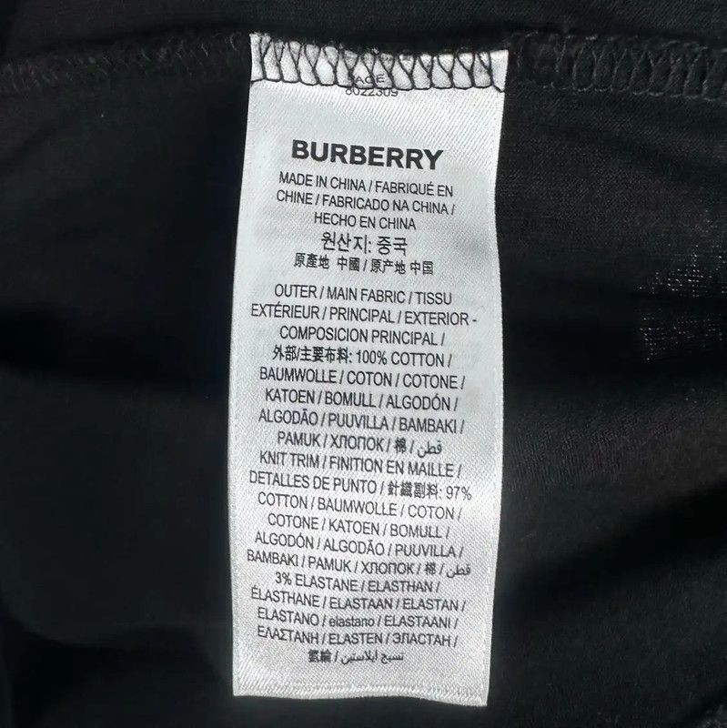 Burberry Burberry Black Cotton Long Sleeve T-Shirt Size US XL / EU 56 / 4 - 5 Thumbnail