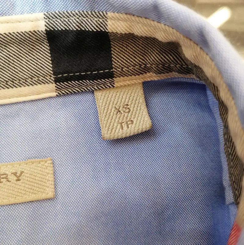 Burberry Burberry Blue Cotton Long Sleeve Shirt Size US XS / EU 42 / 0 - 6 Thumbnail