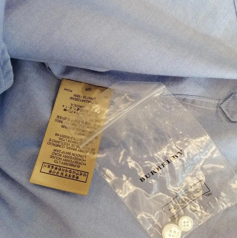Burberry Burberry Blue Cotton Long Sleeve Shirt Size US XS / EU 42 / 0 - 4 Thumbnail