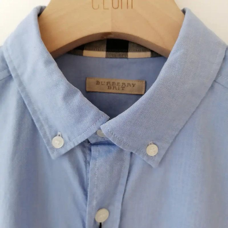 Burberry Burberry Blue Cotton Long Sleeve Shirt Size US XS / EU 42 / 0 - 3 Thumbnail