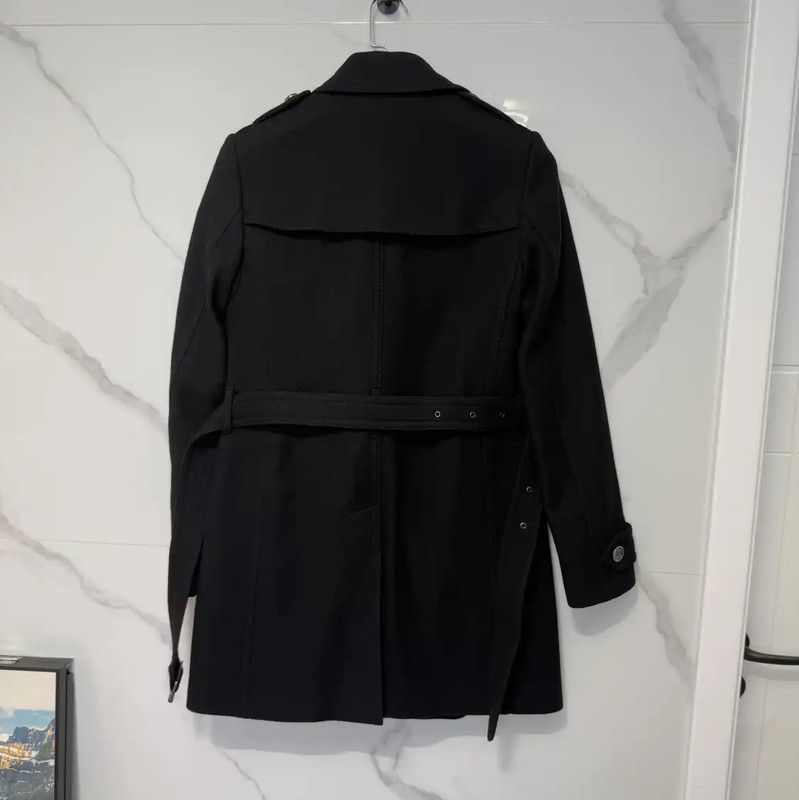 Burberry Burberry Black Wool Long Coat for Men Size US M / EU 48-50 / 2 - 2 Thumbnail