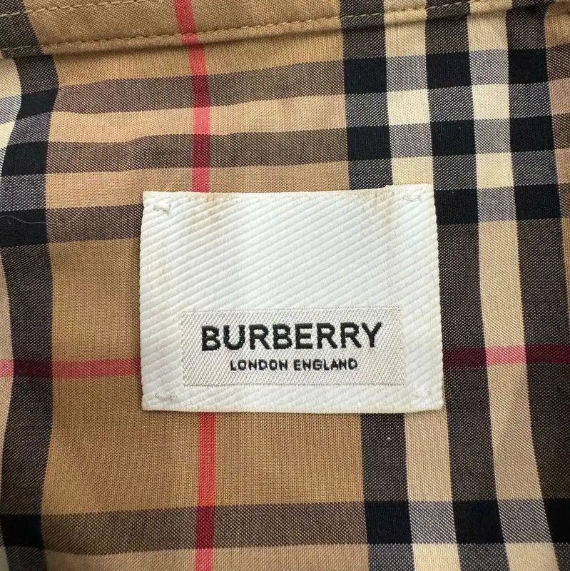 Burberry Burberry Brown Cotton Long Sleeve Shirt Size US XL / EU 56 / 4 - 4 Thumbnail