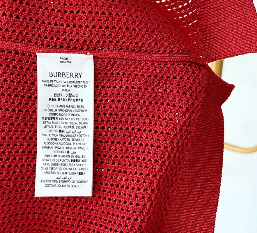 Burberry Burberry Red Short Sleeve Polo Shirt Size US M / EU 48-50 / 2 - 8 Thumbnail