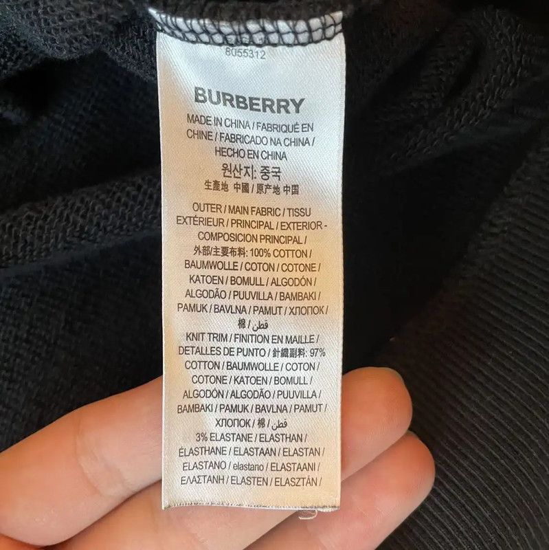 Burberry Burberry Cotton Black Men's Sweatshirt Size US XXL / EU 58 / 5 - 6 Thumbnail