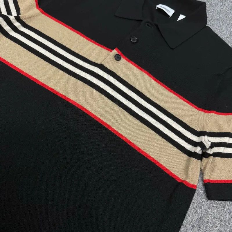 Burberry Burberry Multicolor Cashmere Polo Shirt Size US M / EU 48-50 / 2 - 3 Thumbnail