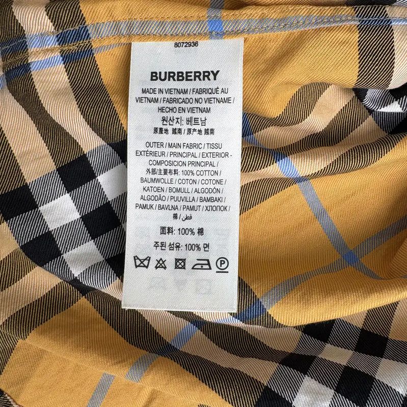 Burberry Burberry Yellow Checkered Cotton Short Sleeve Shirt Size US S / EU 44-46 / 1 - 4 Thumbnail